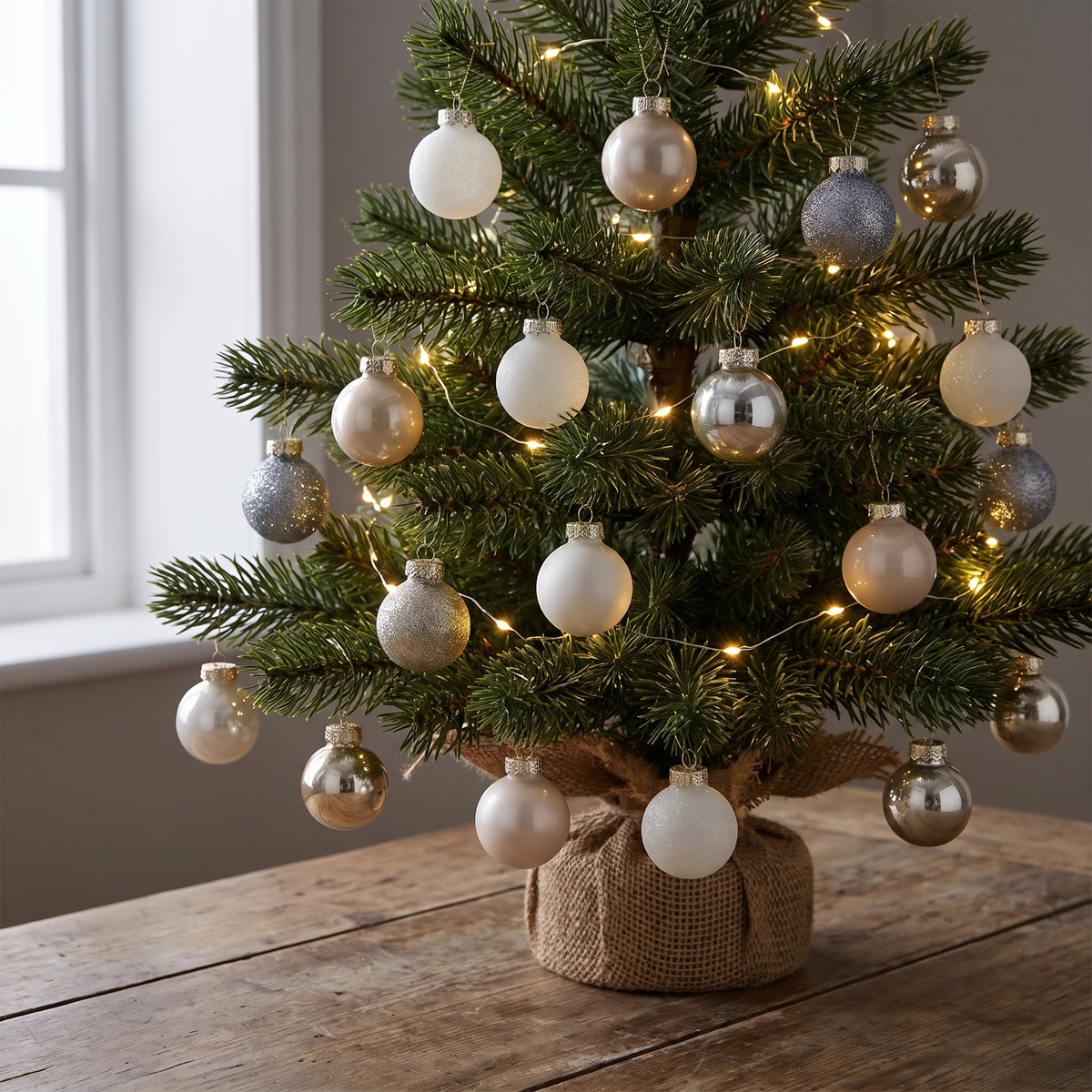 Lot de 25 mini boules de Noël en verre 4 cm, petites boules de sapin en coffret
