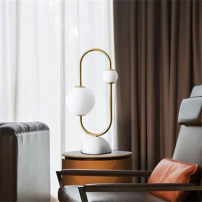 Ardélia – Lampe de Table LED Minimaliste Blanche pour Salon