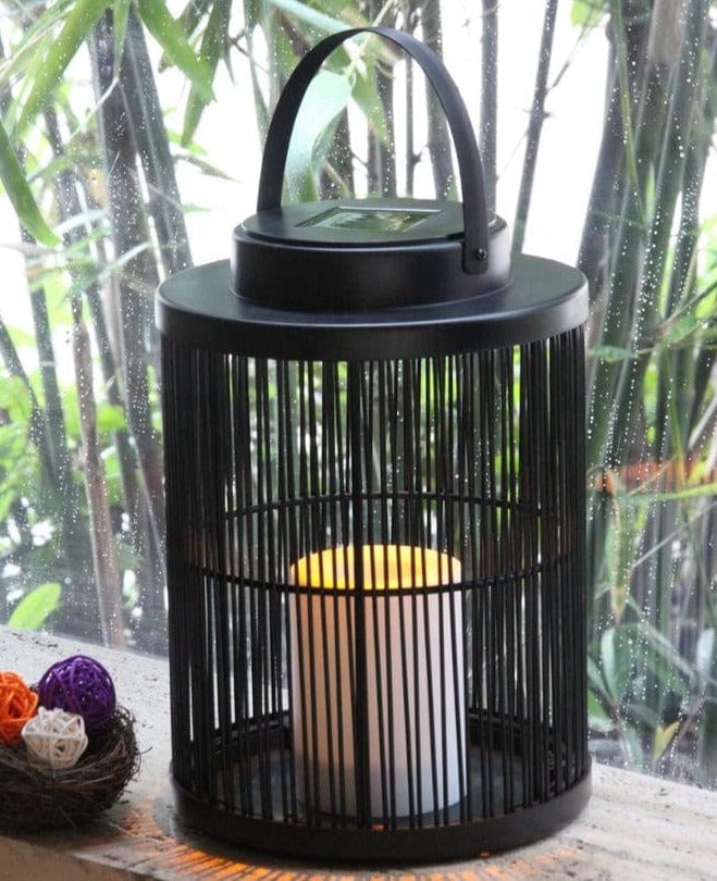 Lampe extérieure solaire LED décorative jardin terrasse lumière chaude autonome design boho