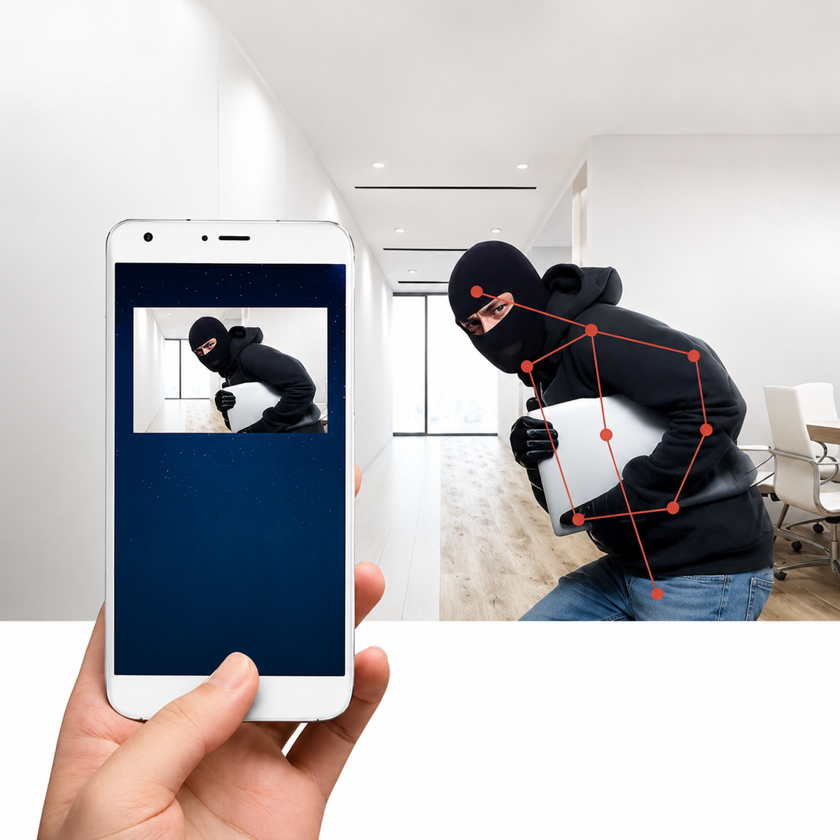 Mini caméra HD avec vision nocturne, caméra de surveillance compacte pour intérieur et extérieur