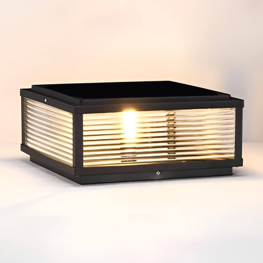 Lampadaire design extérieur LED solaire et filaire blanc chaud étanche moderne décoratif pour jardin
