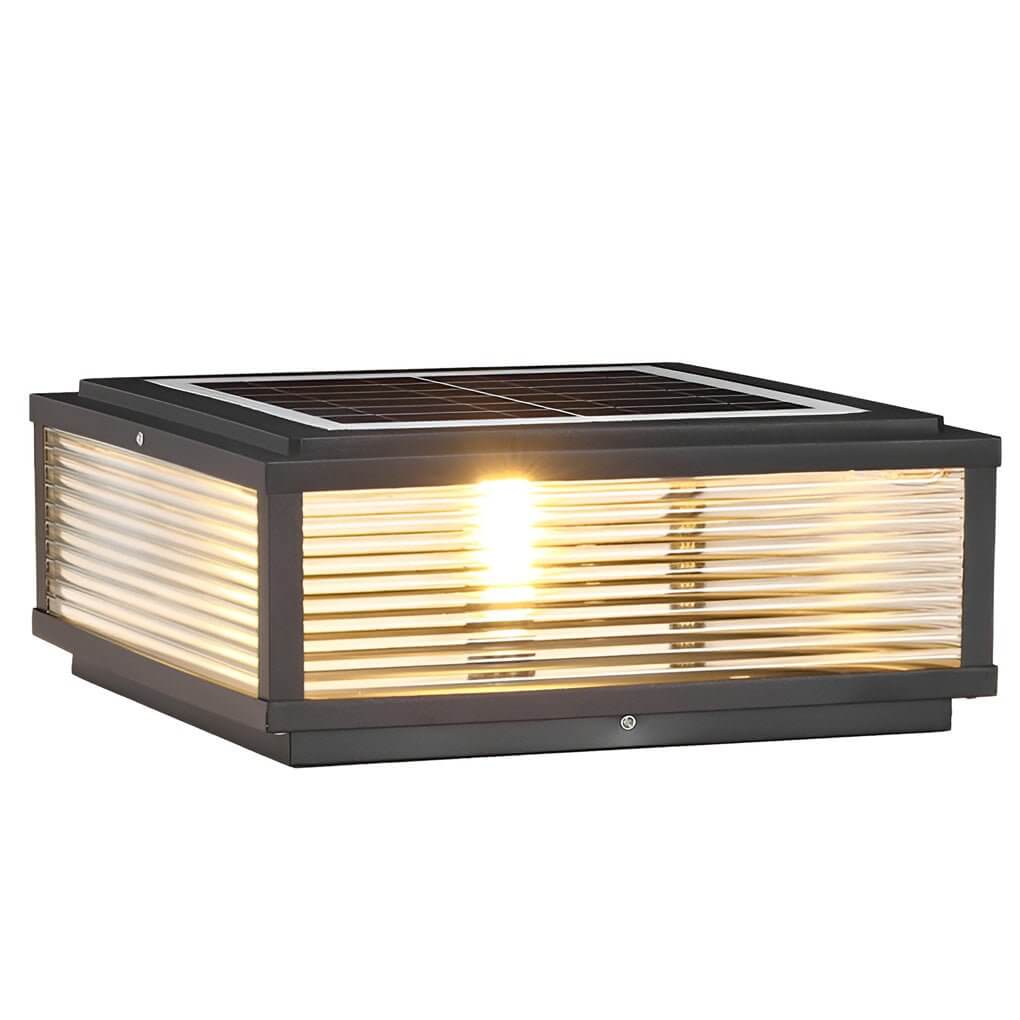 Lampadaire design extérieur LED solaire et filaire blanc chaud étanche moderne décoratif pour jardin