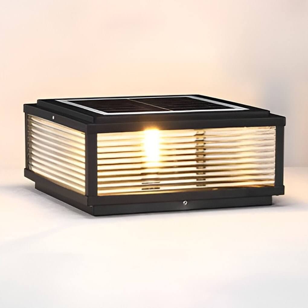 Lampadaire design extérieur LED solaire et filaire blanc chaud étanche moderne décoratif pour jardin