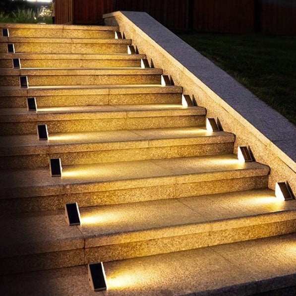 Lampes Solaires Escaliers – LED Économiques et Modernes pour Jardin