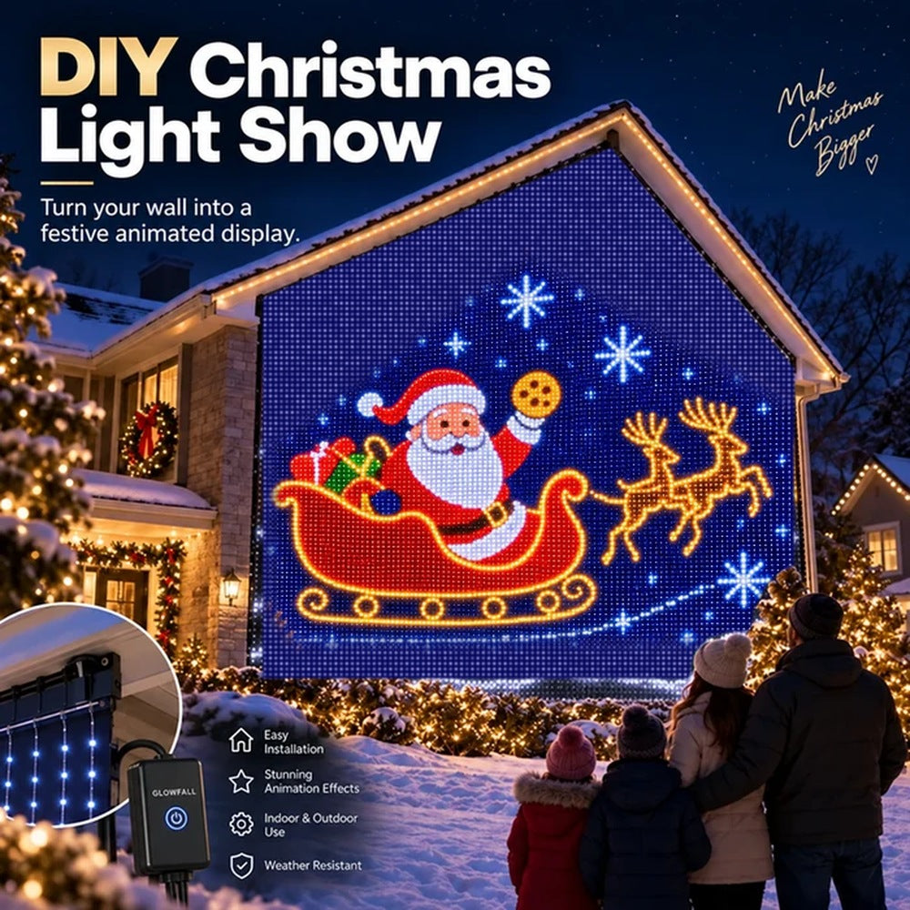 Rideau Lumineux LED Pixel RGB Intelligent | Éclairage Contrôlé par Application pour Décoration Extérieure