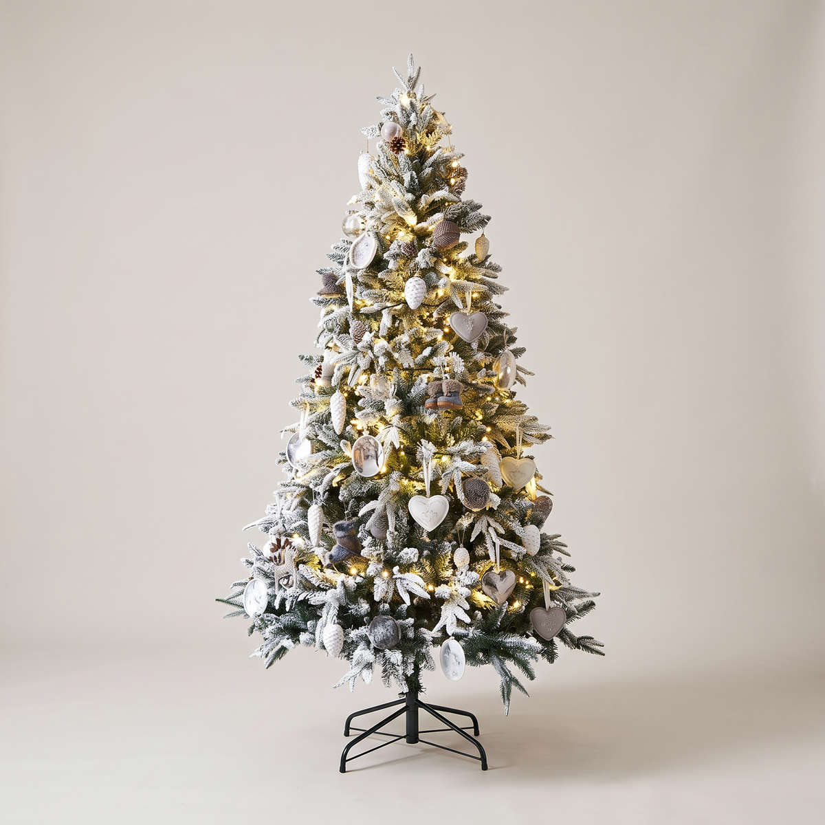 Sapin de Noël décoré avec lumières LED, sapin pliable prêt en 1 minute