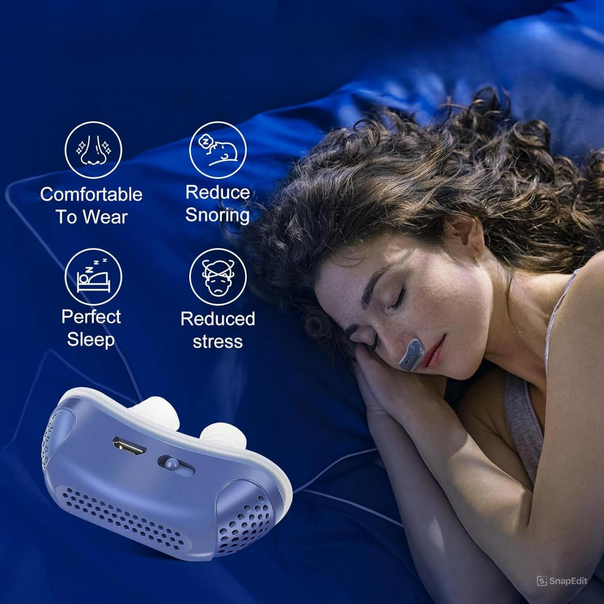 Machine Micro CPAP pour Apnée du Sommeil pour Voyage & Anti-Ronflement - Alternative au CPAP