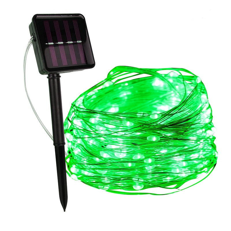 Guirlande lumineuse solaire LED blanc chaud extérieur jardin IP65 étanche design moderne