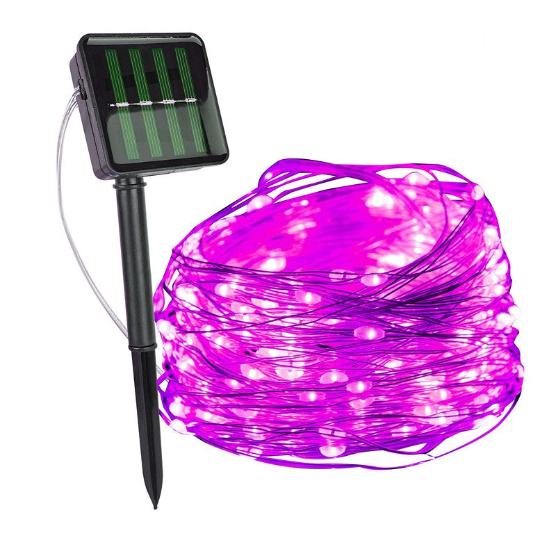 Guirlande lumineuse solaire LED blanc chaud extérieur jardin IP65 étanche design moderne