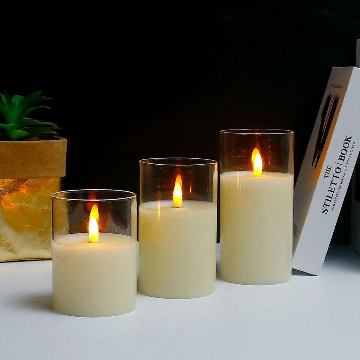 Bougies LED modernes avec télécommande