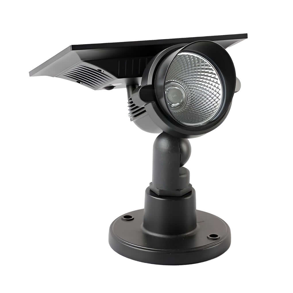 Éclairage spot solaire LED jardin extérieur blanc chaud aluminium orientable IP54 design moderne