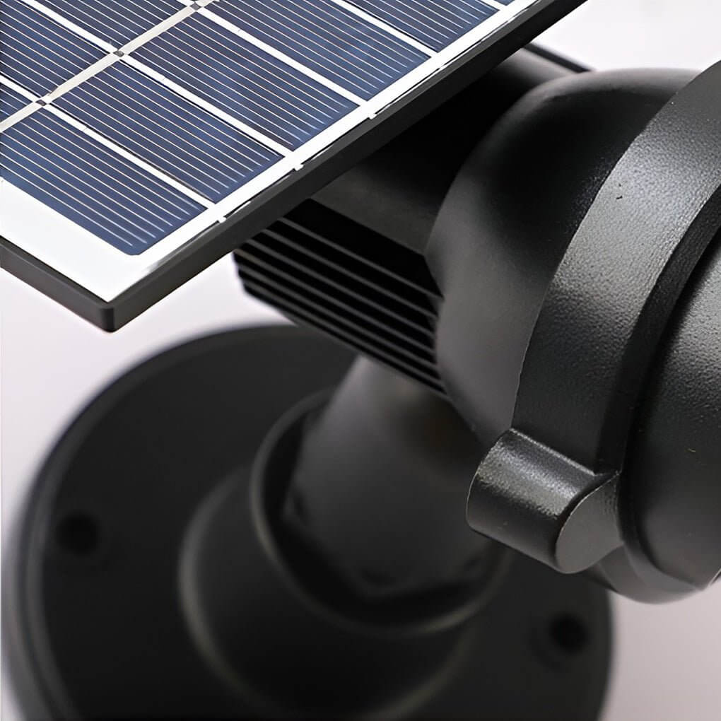 Éclairage spot solaire LED jardin extérieur blanc chaud aluminium orientable IP54 design moderne