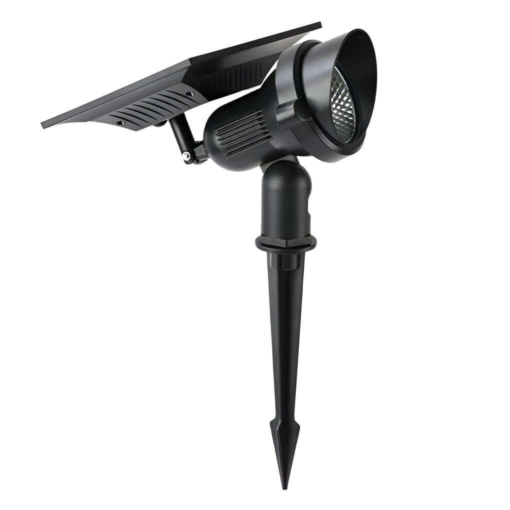 Éclairage spot solaire LED jardin extérieur blanc chaud aluminium orientable IP54 design moderne