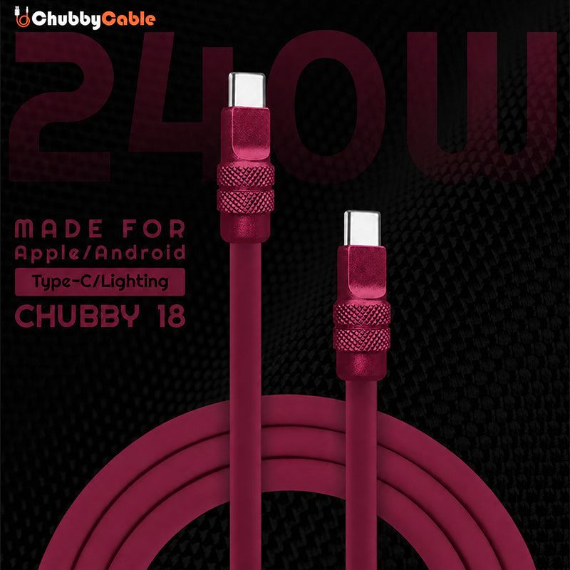 Câble de Charge Rapide Anodisé 240W Chubby 18 pour iPhone 18